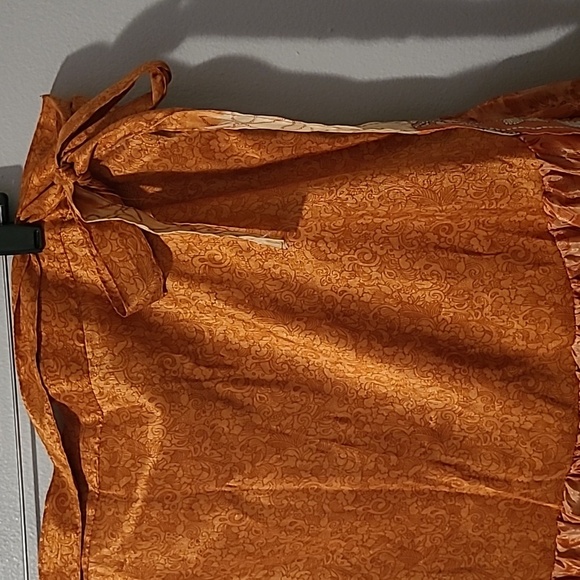 Jack Pot NY 100% Silk Bohemian Festival Patchwork Ruffle Tiered Wrap Skirt OSFM - Picture 6 of 12